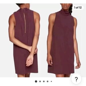 Athleta Burgundy Petite Initiative Dress Sz MP